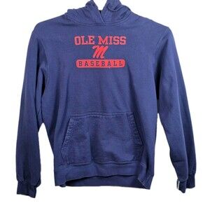 Port Company Blue Size Medium Ole Miss Pullover Sweatshirt
